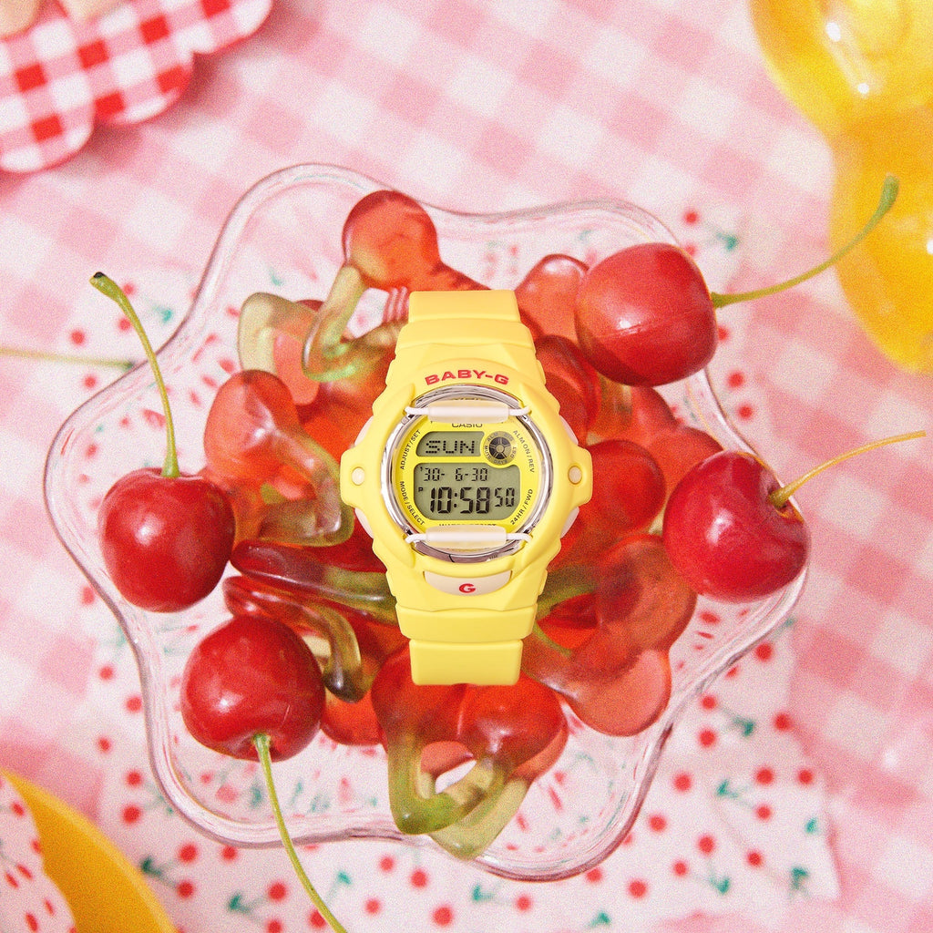 Baby G Dig Cherry Red Accent, Yellow Case, Resin BG169CH-9D