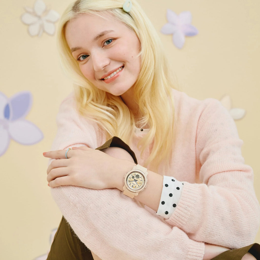 Baby G Duo Floral Dial, Pink Resin Band BGA-290FL-4A