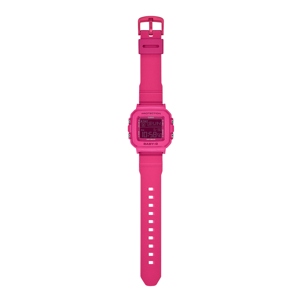 CASIO baby G dig Y2K holder set 100m, pink band, white holder BGD10K-4D