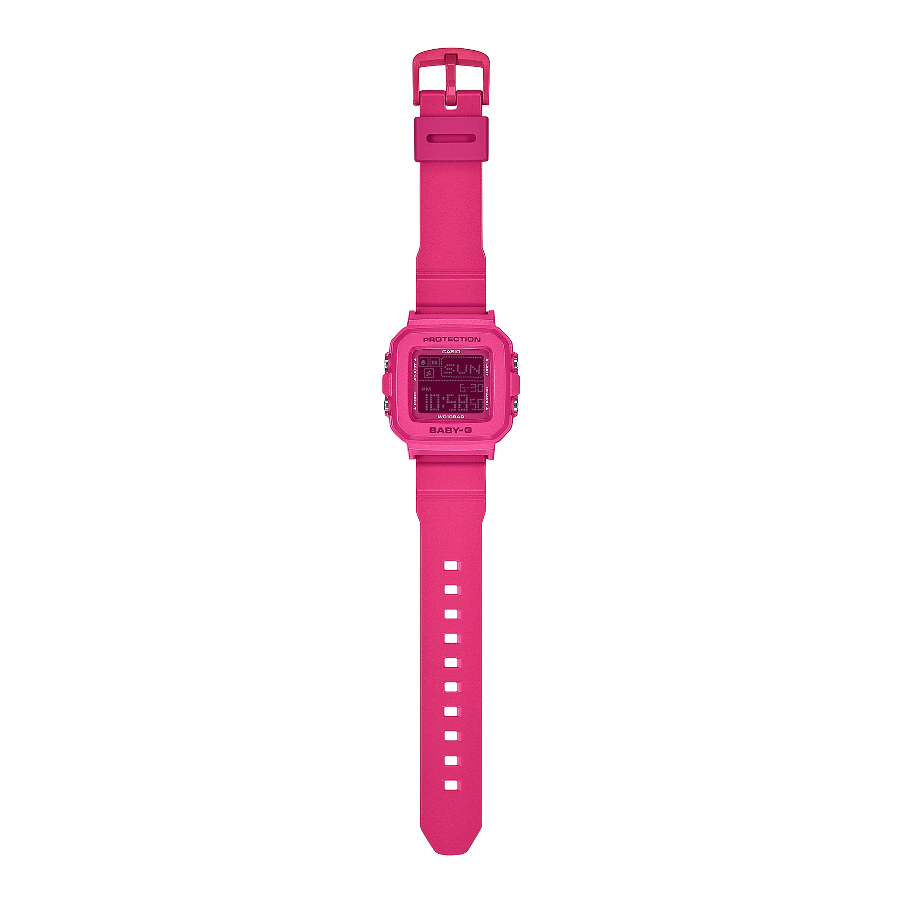 CASIO baby G dig Y2K holder set 100m, pink band, white holder BGD10K-4D
