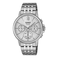 Casio Beside Chrono, WHite Dial, S/Steel Band BMS300D-7A