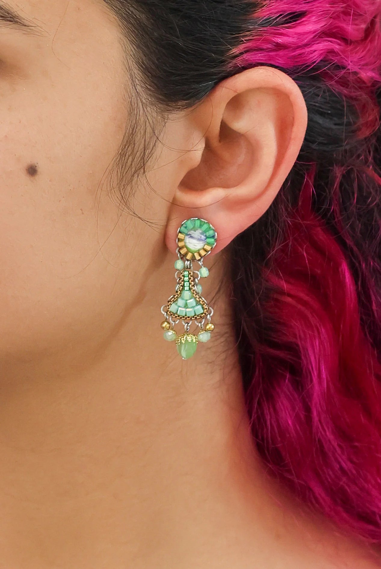 Seagrass Set, Designer Earrings, Eelgrass C2354