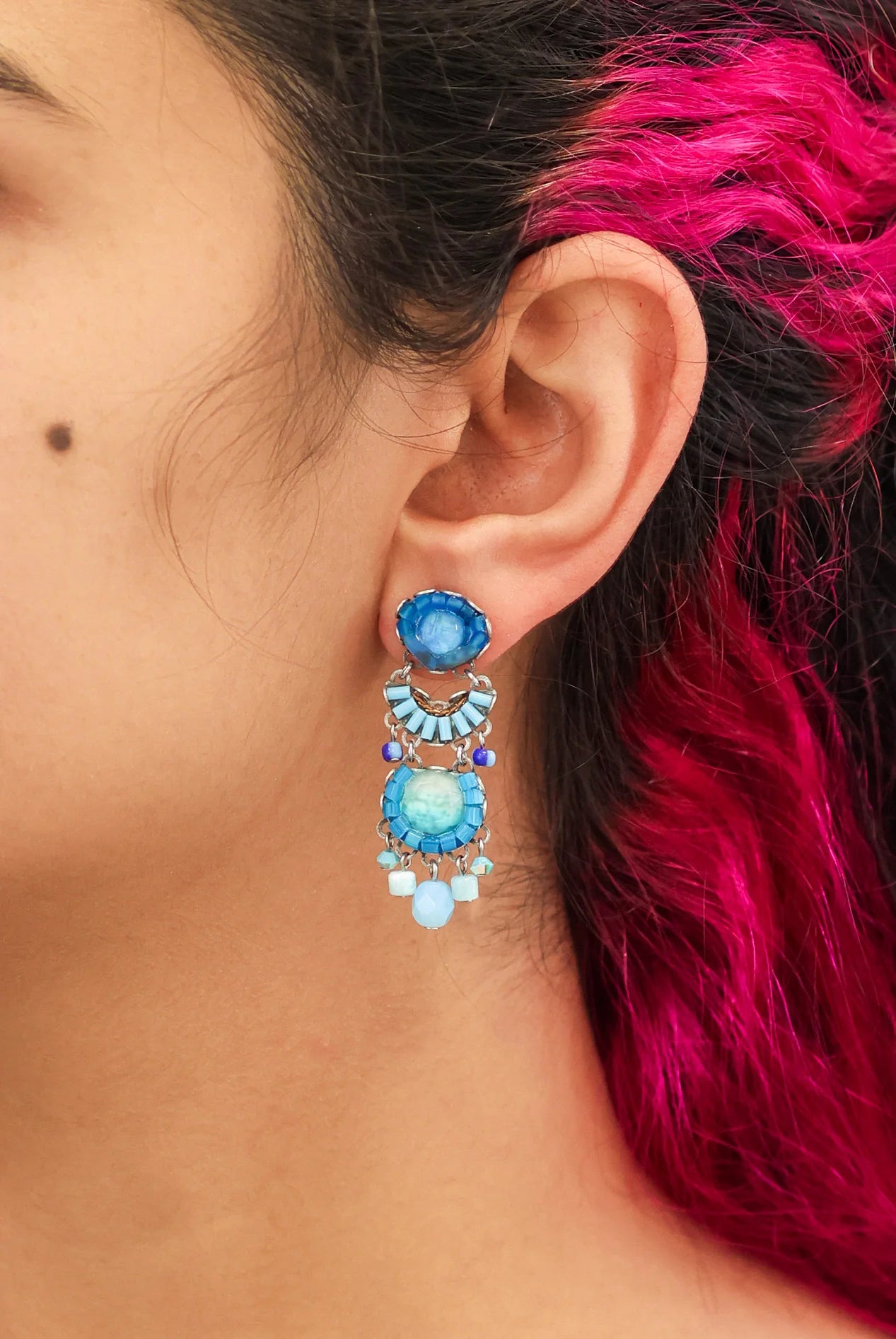 Blue Bayou Set, Casual Blue Earrings, Sky C2382