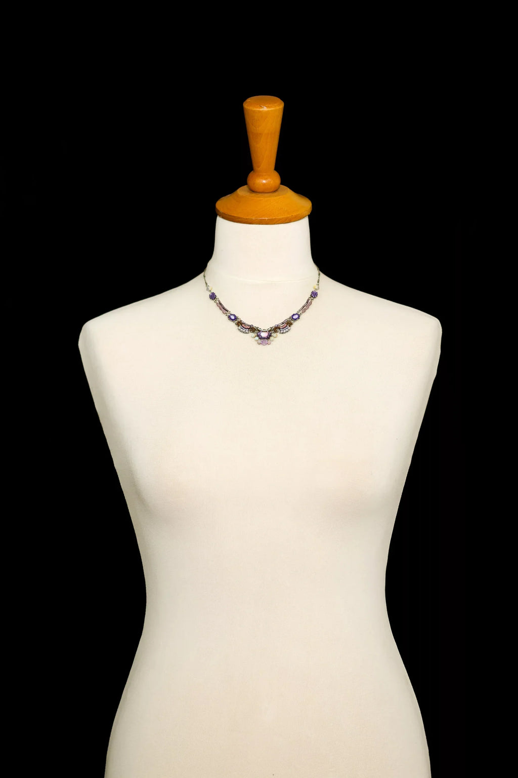 Ayala Bar - Purple Feminine Necklace Plum Blossom Set, Ume C3466