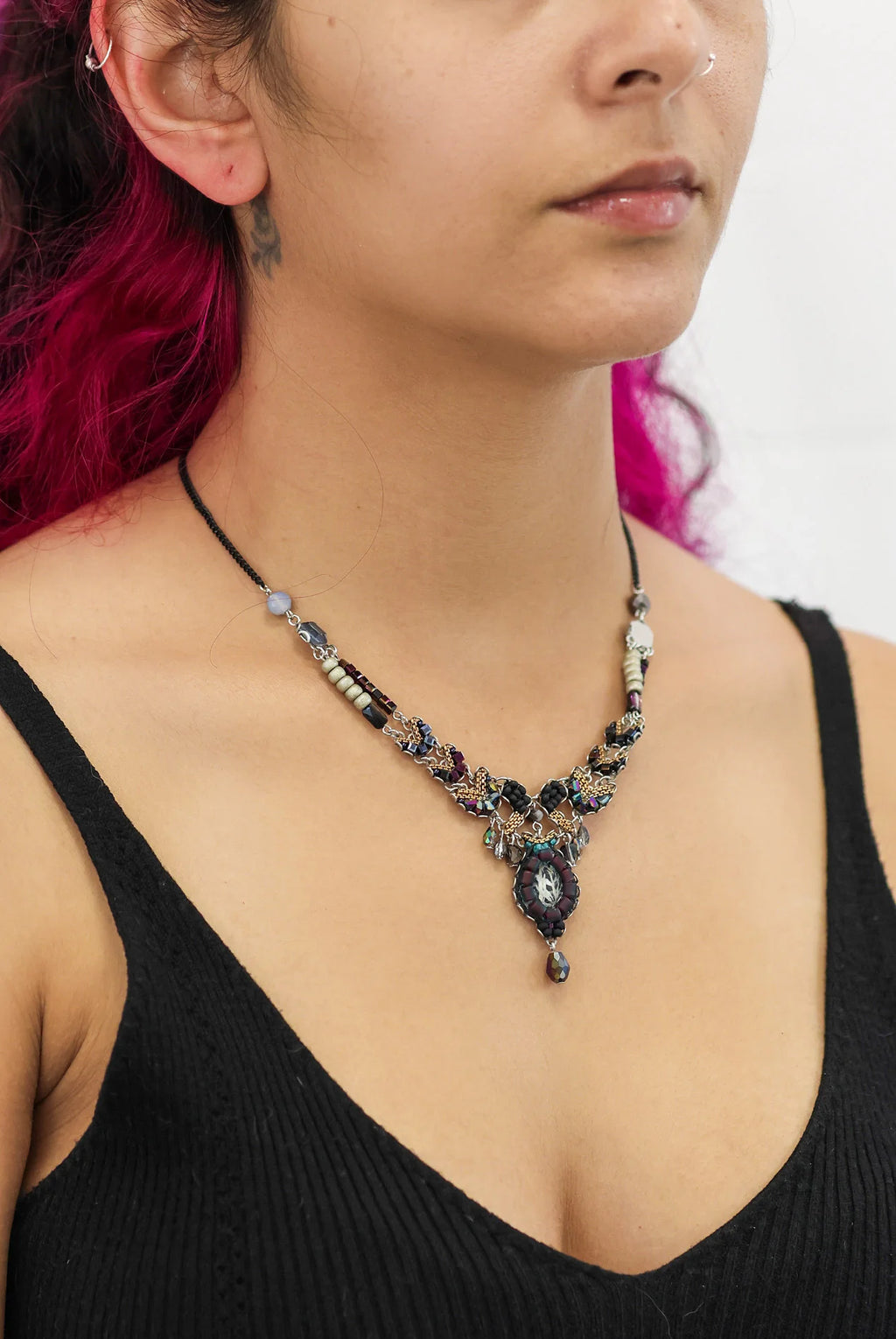 Obsidian Set, Classy Necklace, Nocturne C3625