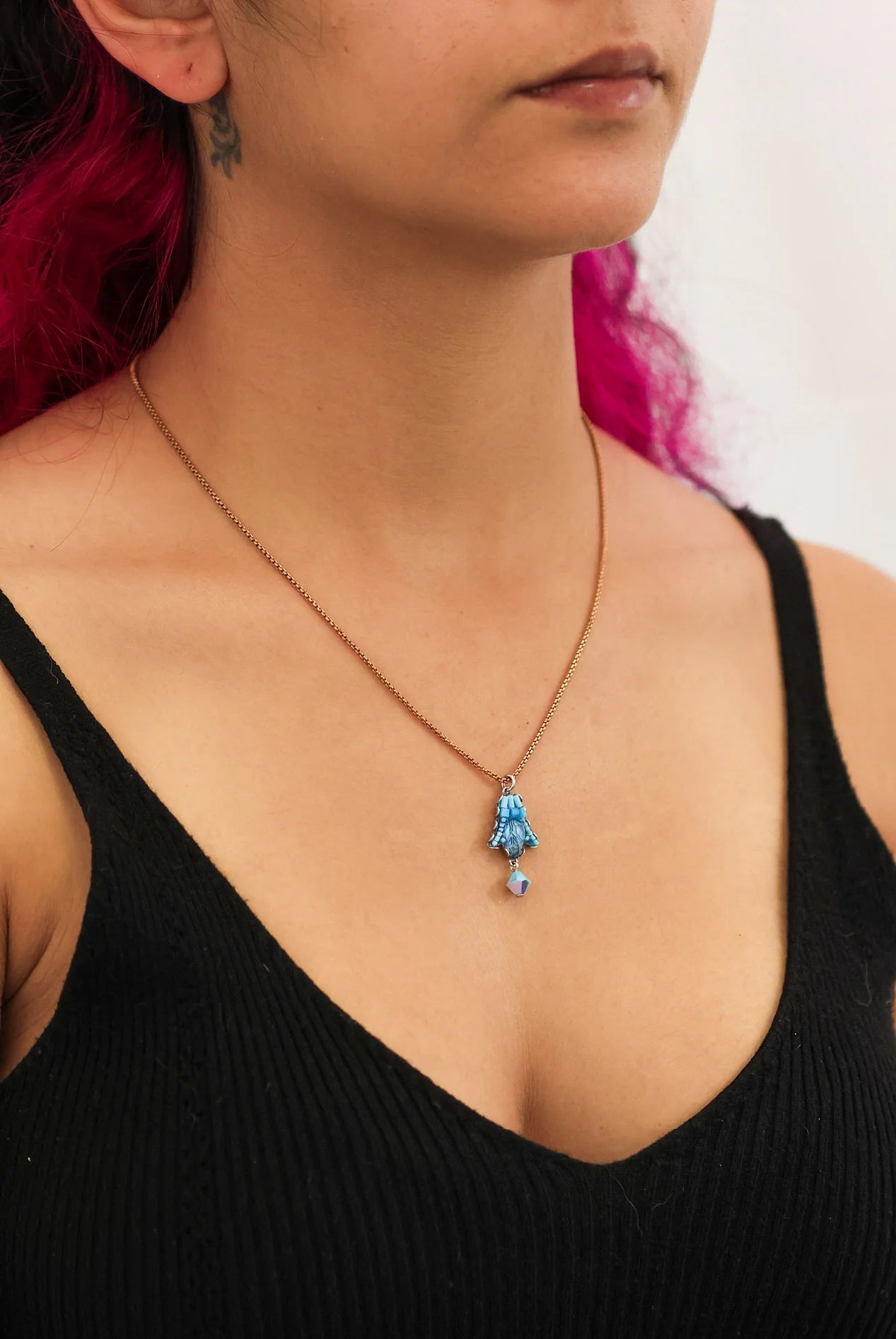 Blue Bayou Set, Blue Pendant Necklace, Cobalt C3627