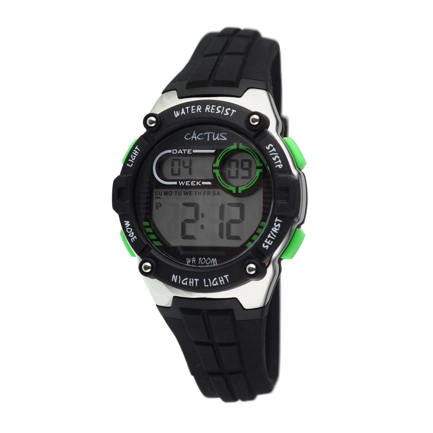 Cactus Galaxy Black & Green Multi-Function Children's Watch CAC147M01
