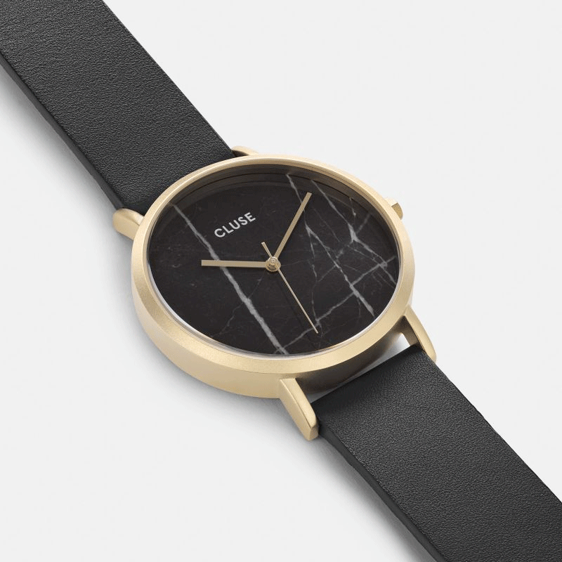 cluse la roche gold black marble/black CL40004