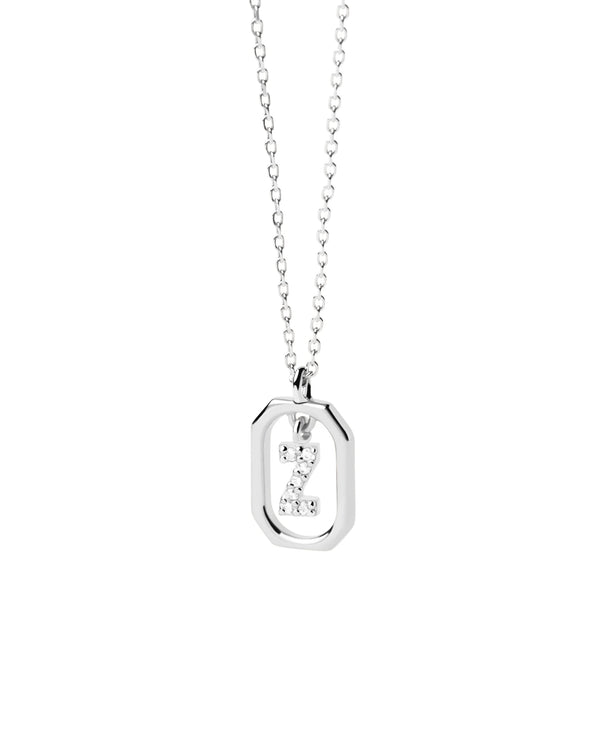 PDPAOLA Mini Letter Z Silver Necklace