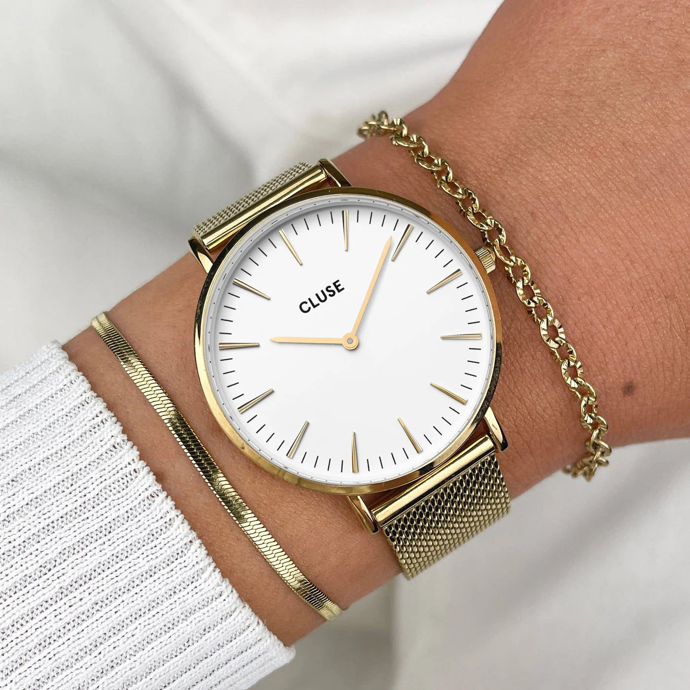 CLUSE Boho Chic Mesh Gold/White