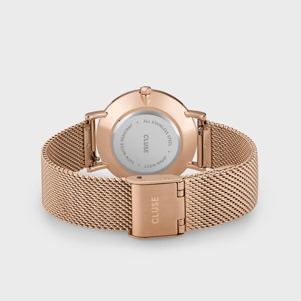 Cluse Minuit Mesh Rose gold/White CW0101203001