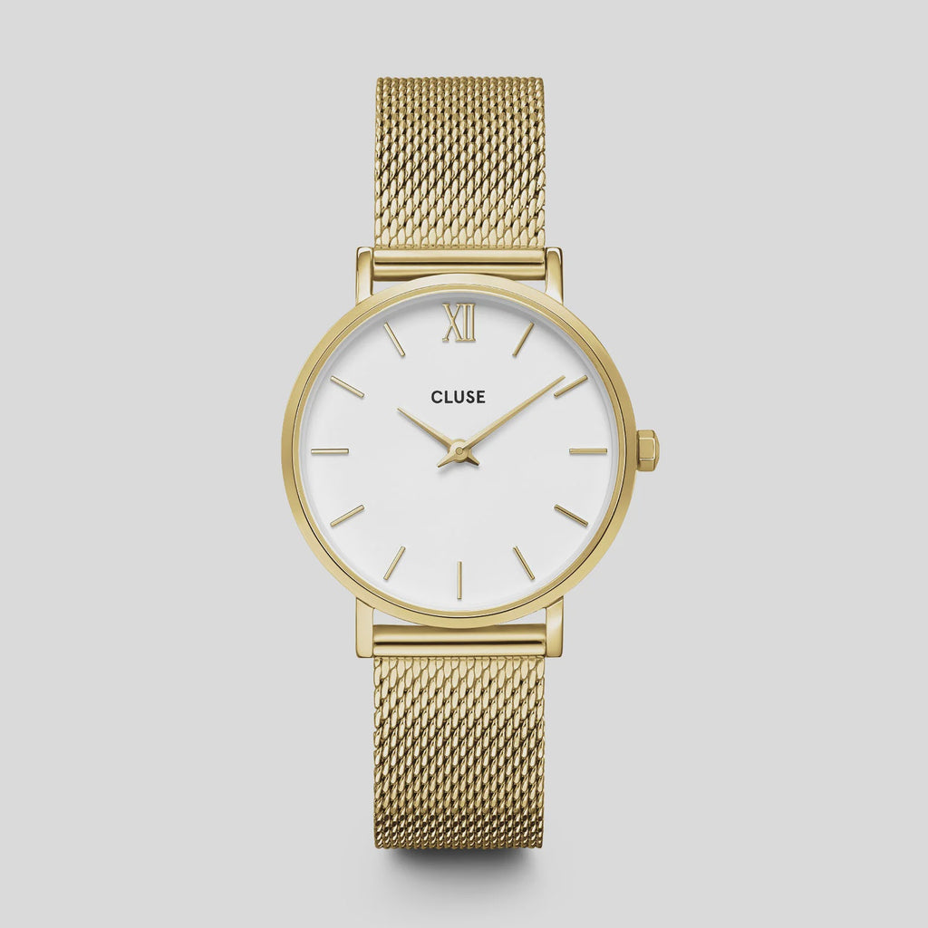 Cluse Minuit Mesh Gold/White CW0101203007