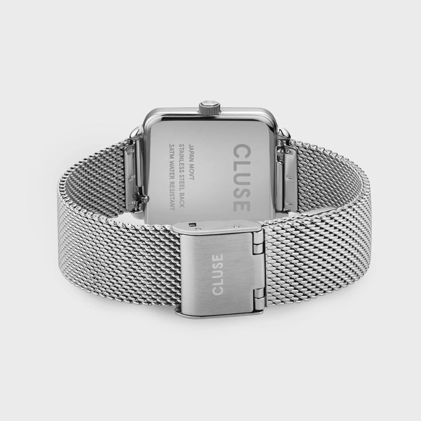 Cluse La Tetragone silver mesh/white CW0101207003