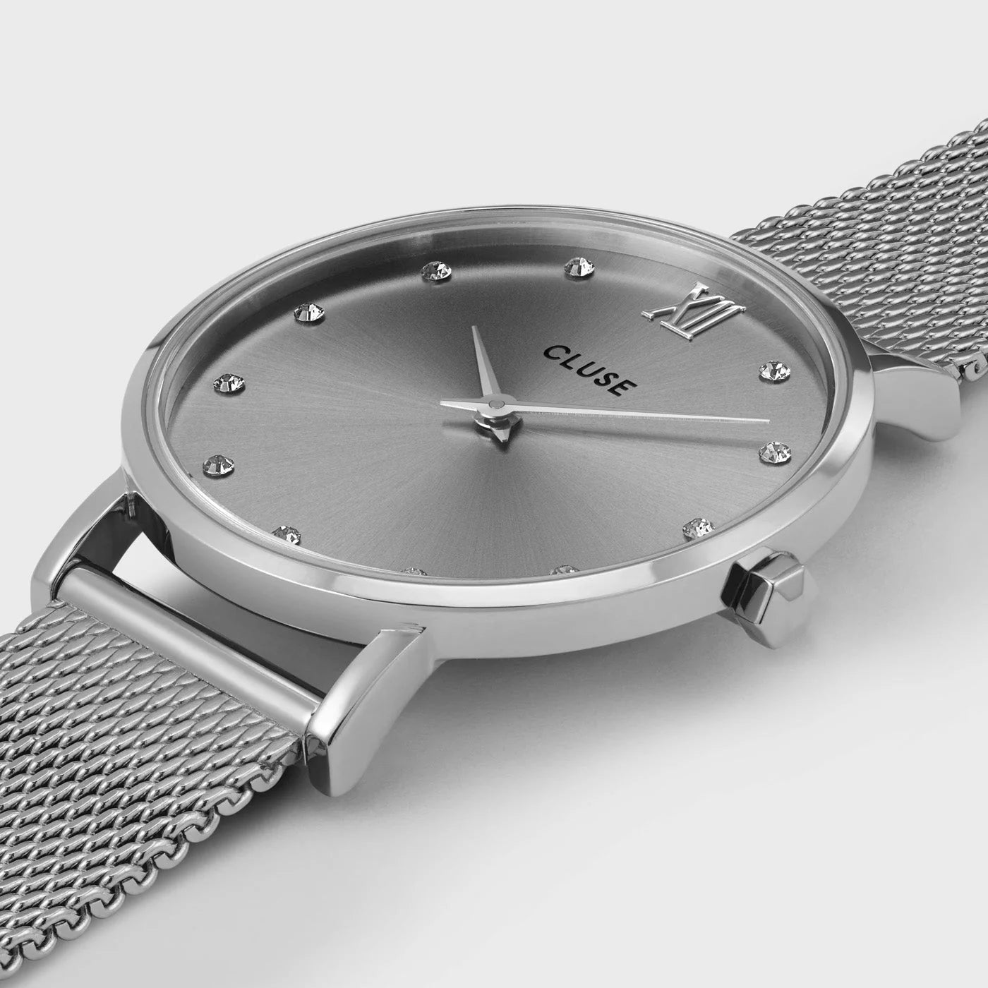 CLUSE - Minuit Mesh crystals, grey. siler colour CW10203