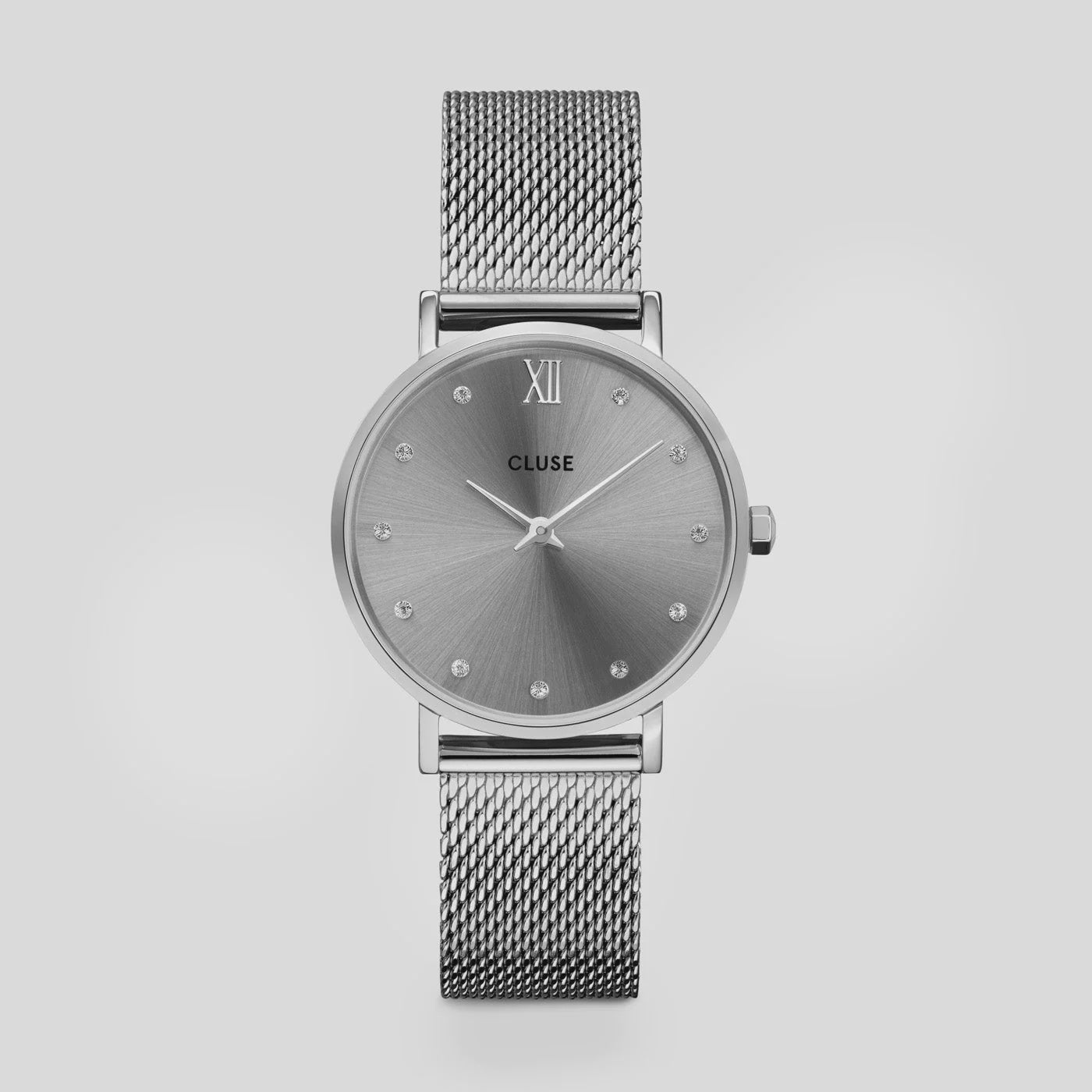 CLUSE - Minuit Mesh crystals, grey. siler colour CW10203