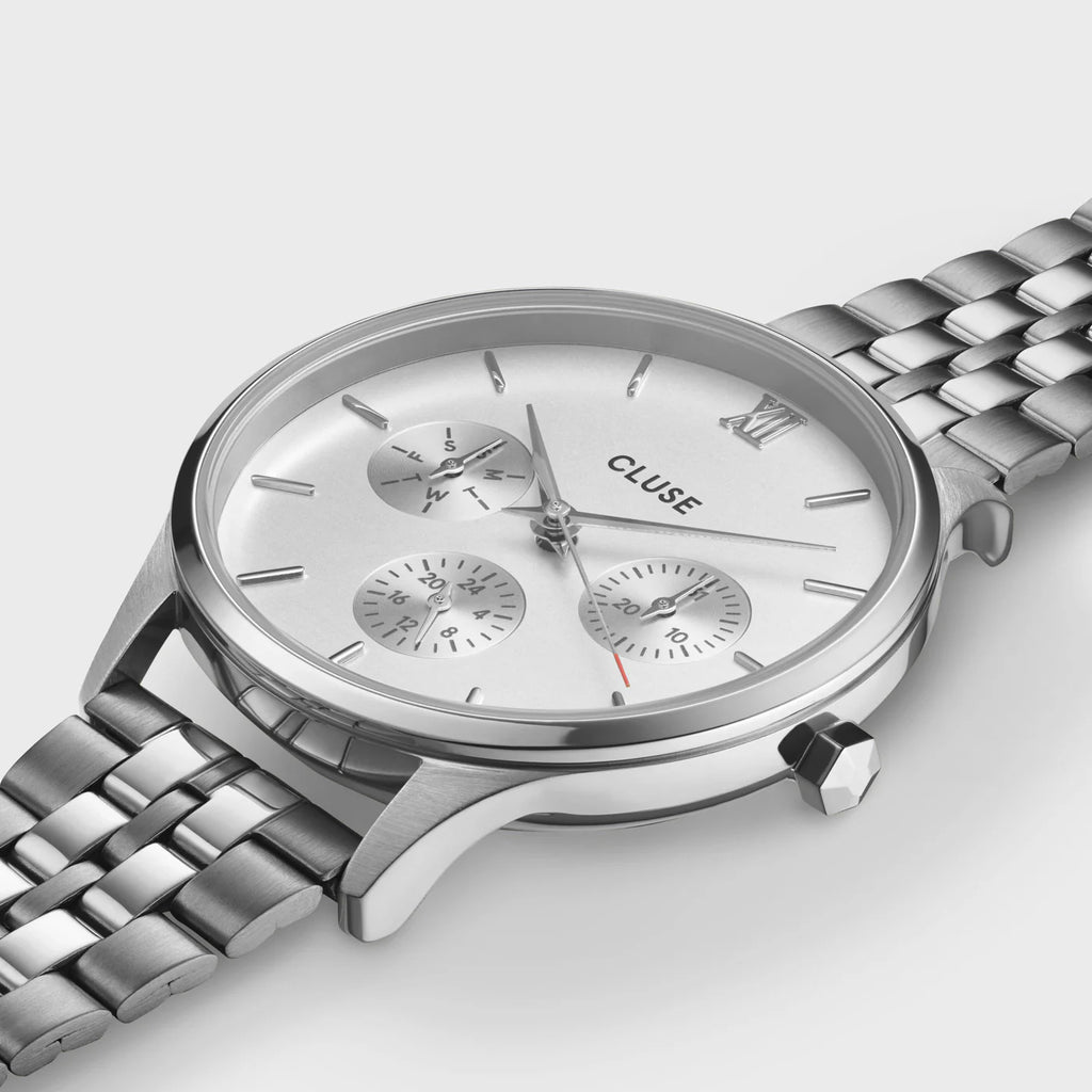 CLUSE - Minuit Multifunction Full Silver Link CW10703