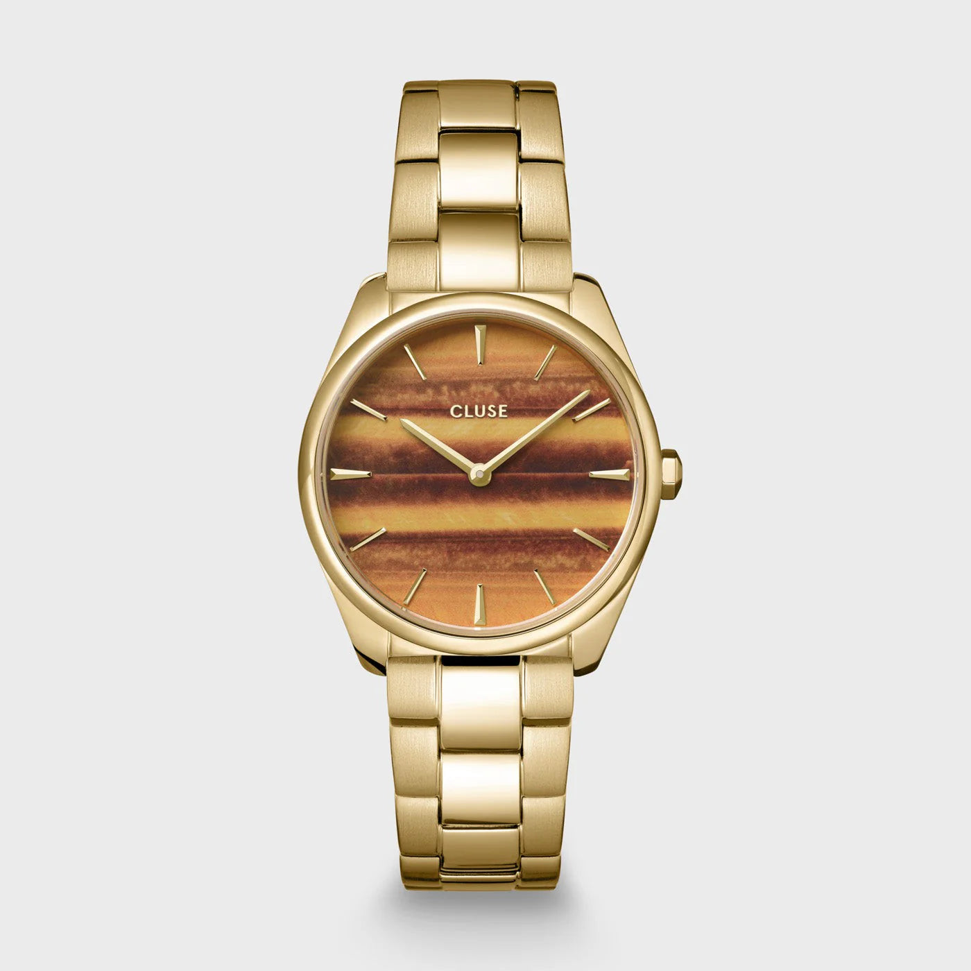 Cluse - Féroce Petite Watch Steel Tiger's Eye, Gold Colour CW11218
