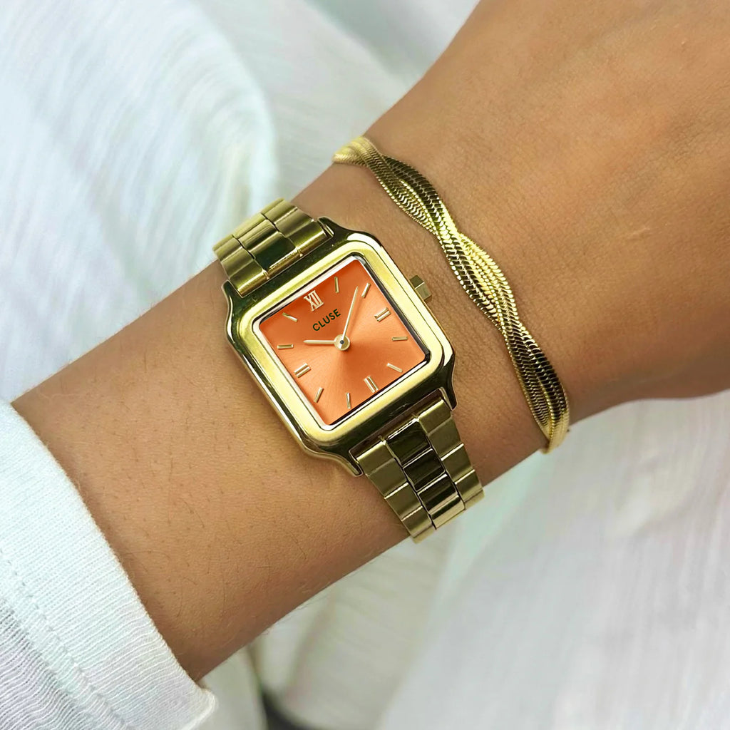 Cluse - Gracieuse Petite Watch Apricot/Gold Link CW11807