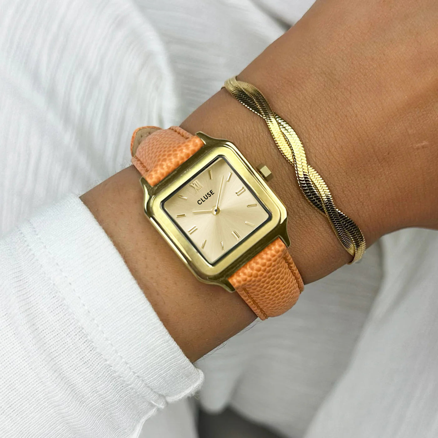 CLUSE - Gracieuse Petite watch gold/apricot leather CW11808