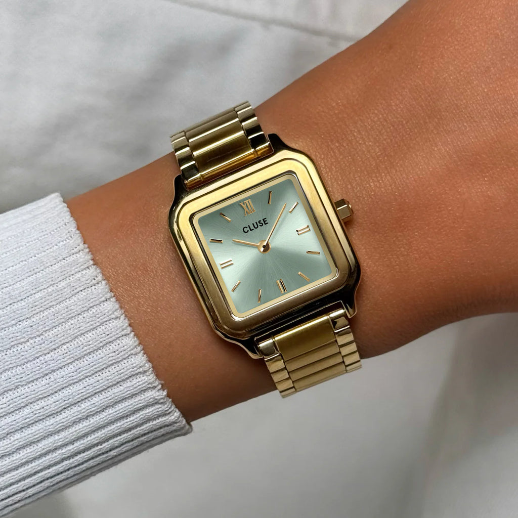Cluse Gracieuse Sage Green/Gold Link Watch CW11909