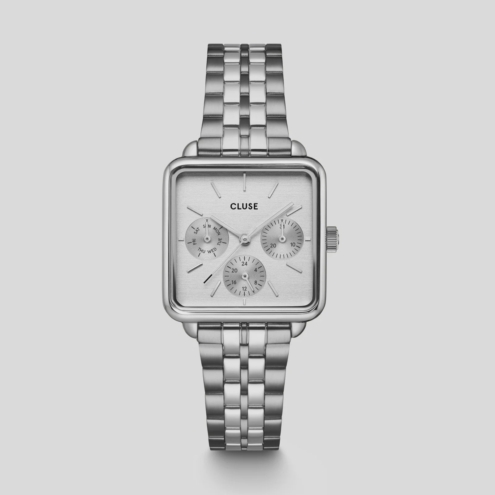 Cluse La Tetragone Multifunction Full Silver Link CW13802