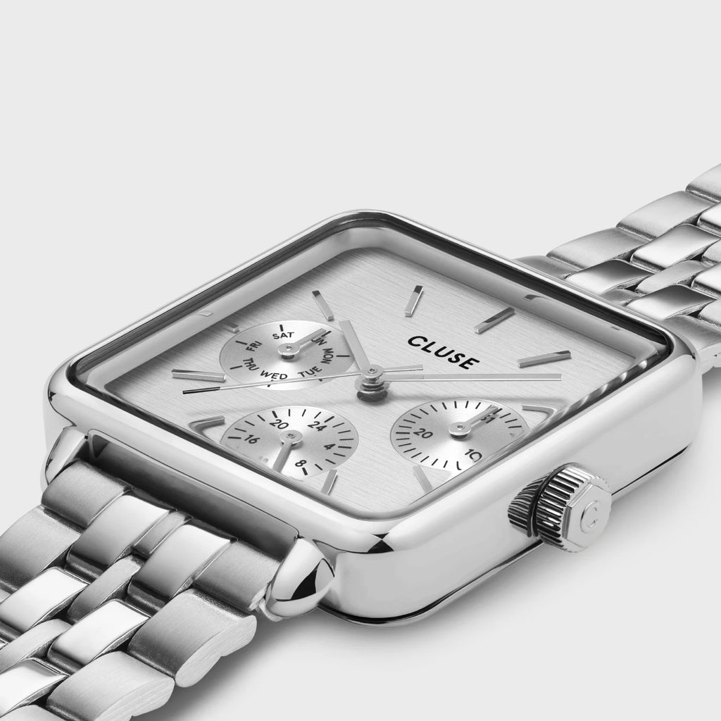 Cluse La Tetragone Multifunction Full Silver Link CW13802