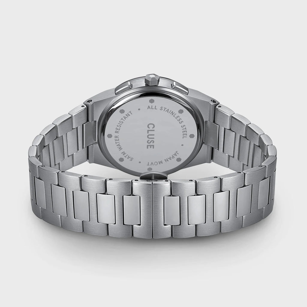 Cluse - Vigoureux Chrono Black/Silver Dial/ Silver Link CW20806