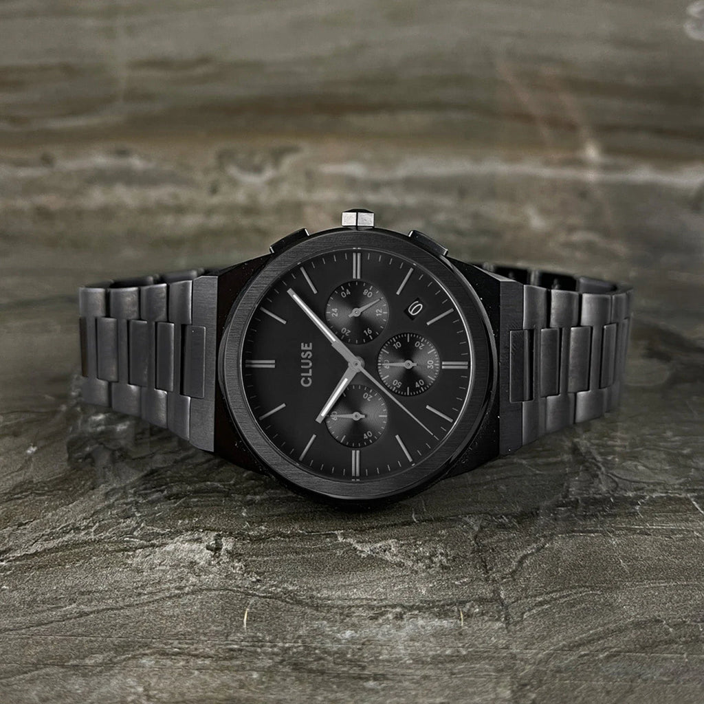 Cluse Vigoureux Chrono Steel, Full Black CW20802