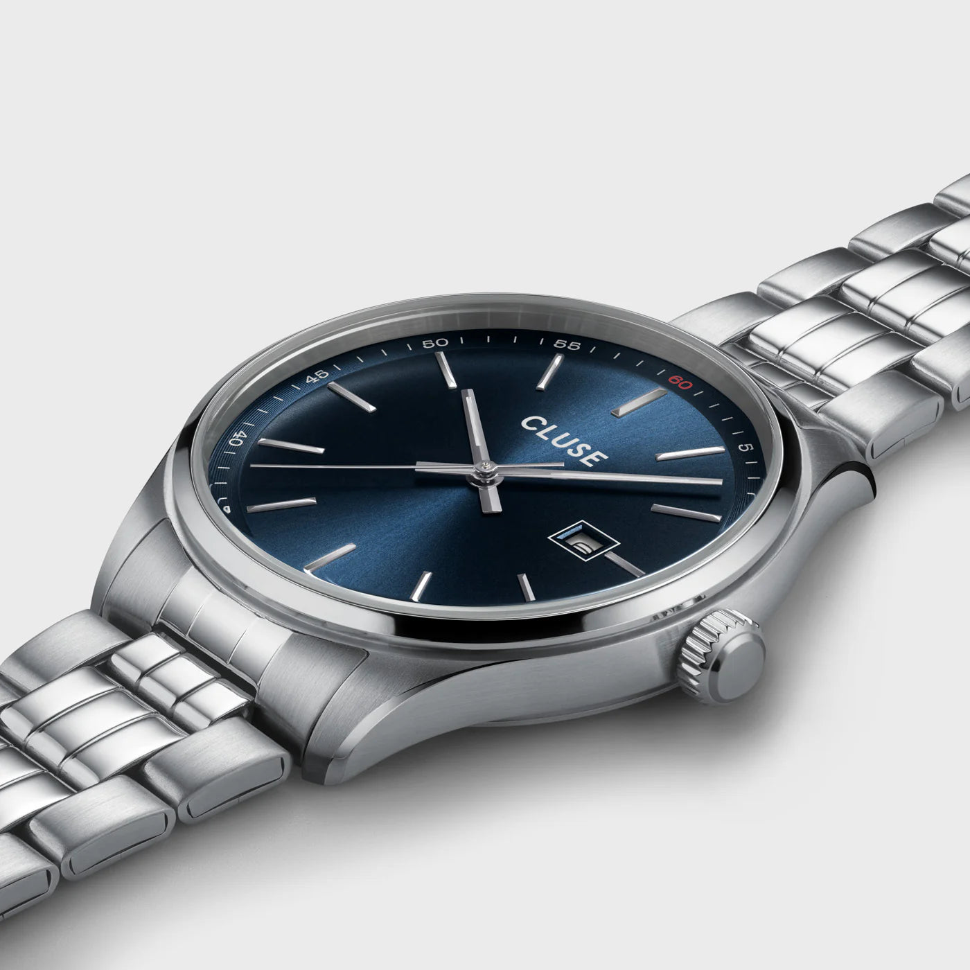 Cluse men's Antheor blue/silver steel link CW20903