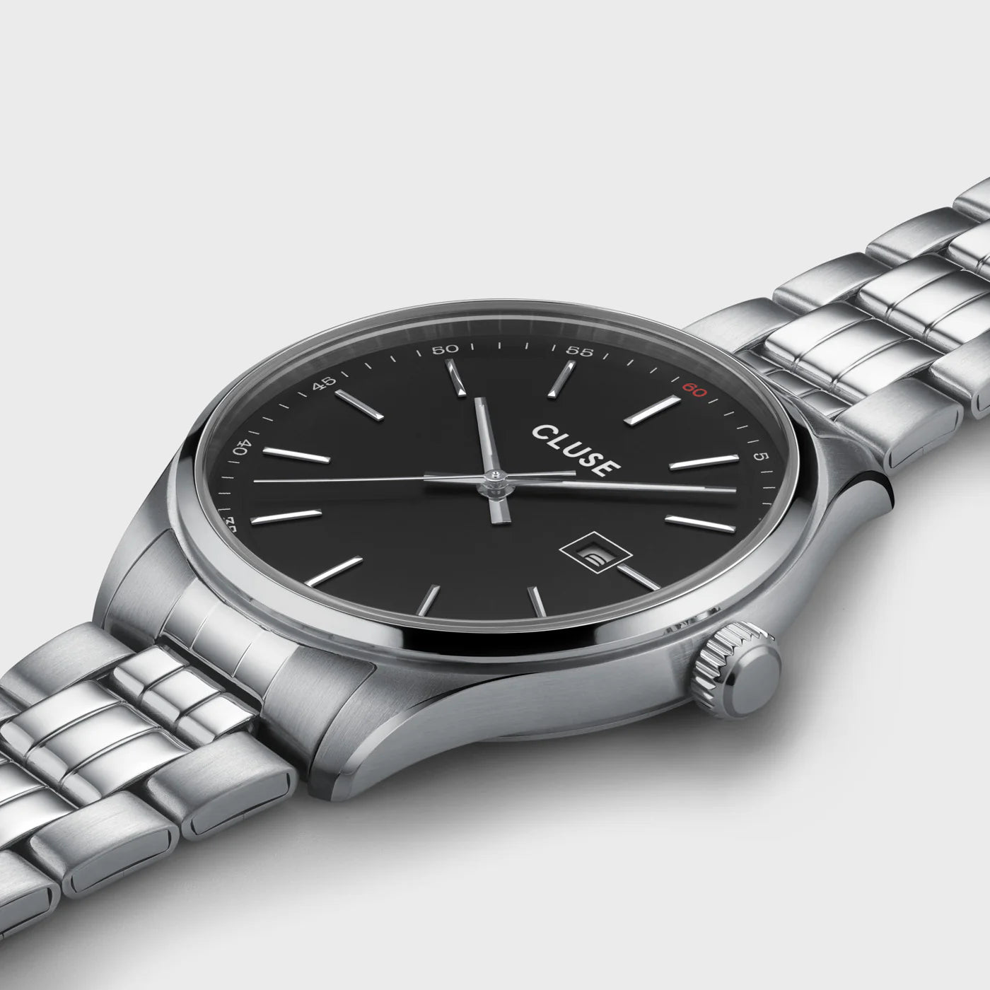 Cluse - Antheor Black/Silver Steel Link CW20904