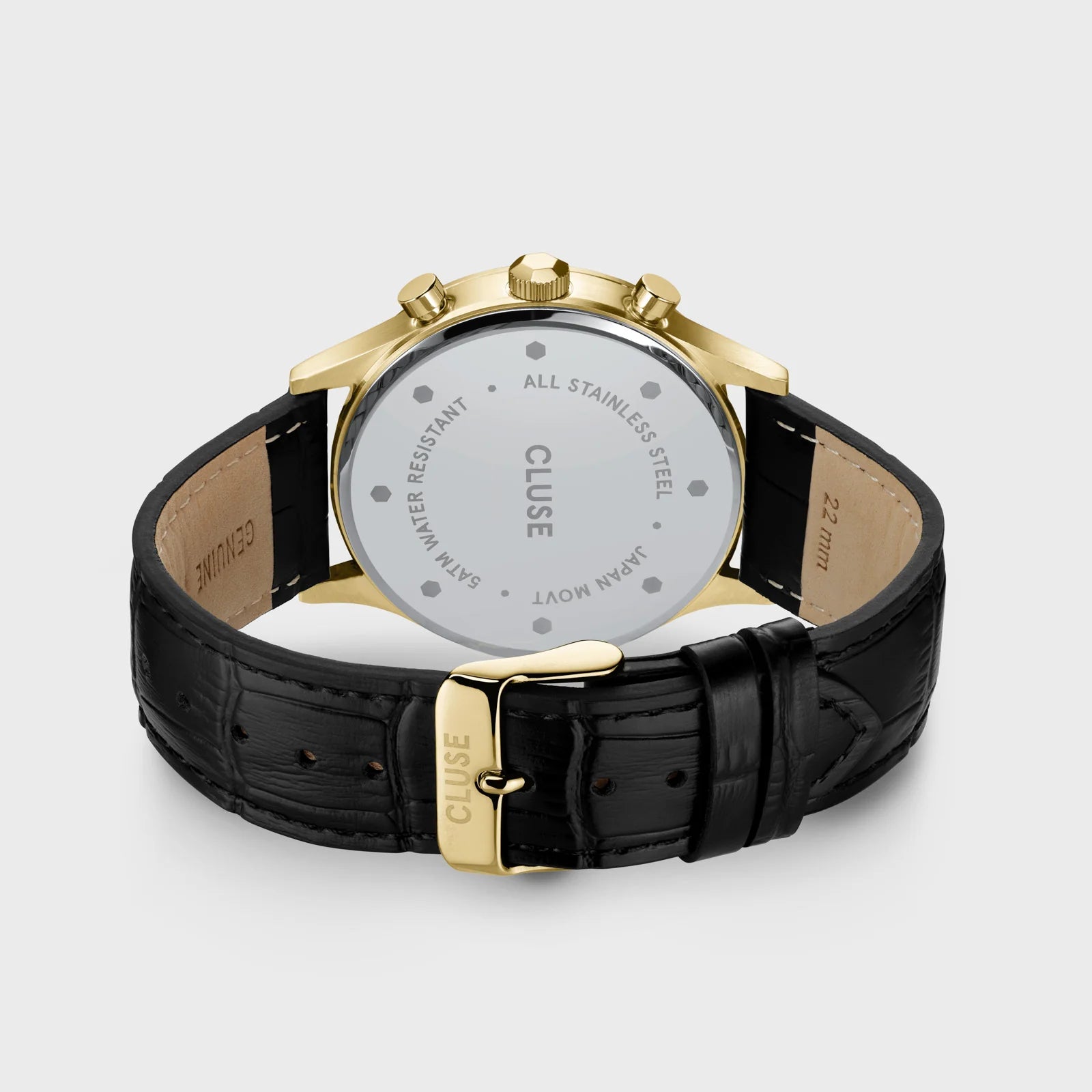 CLUSE Antheor Multifunction Gold Gold/Black Leather CW21005