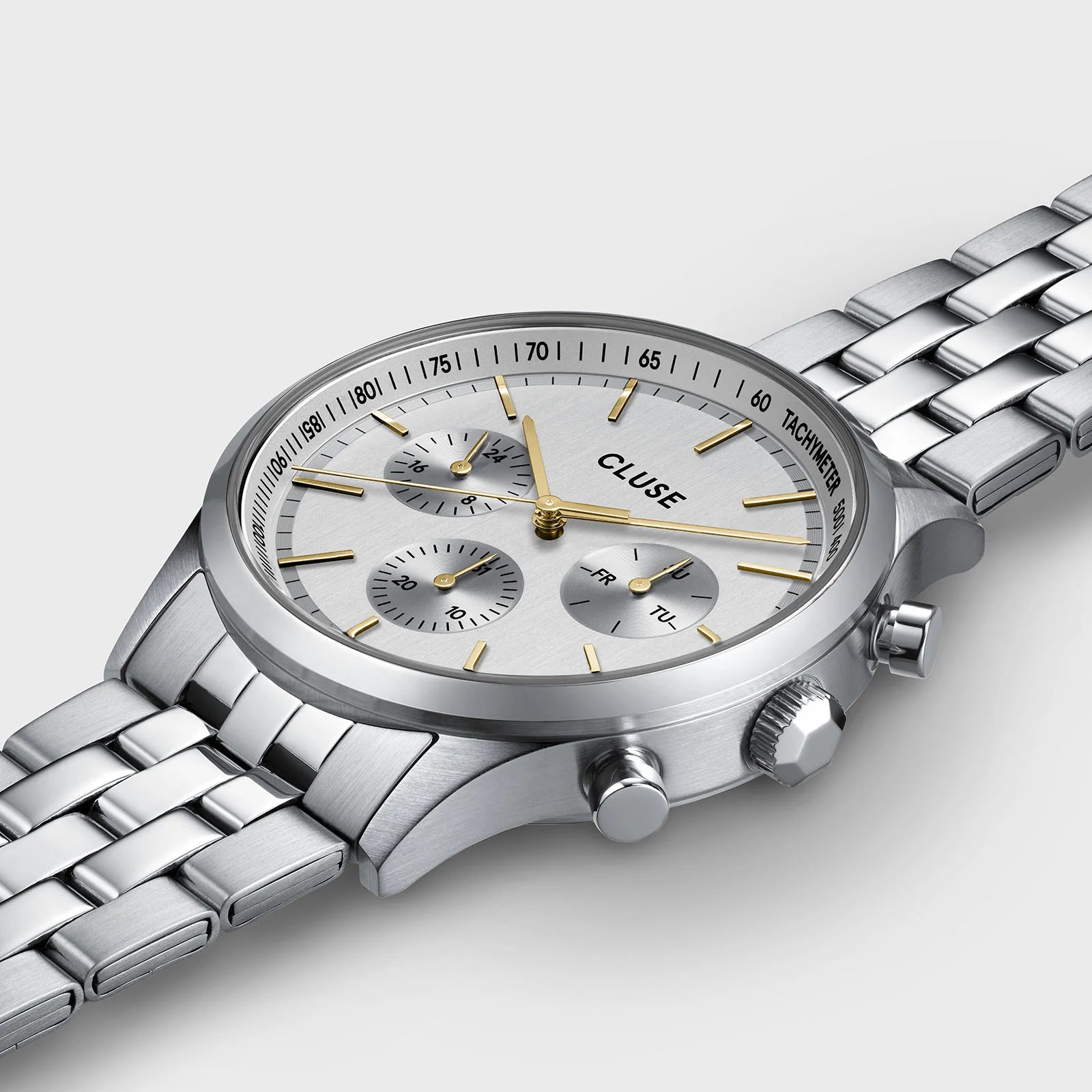 Cluse - Antheor Multifunction White/Steel/Steel Bicolour CW21010