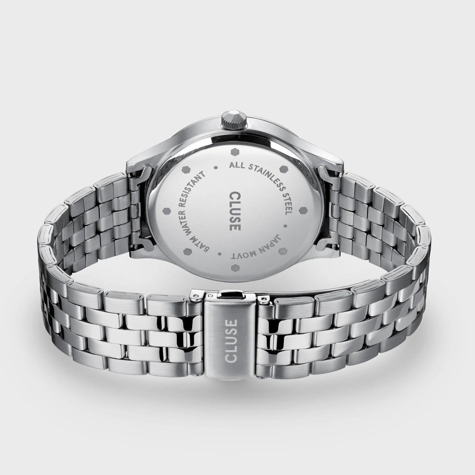 CLUSE Aravis Green/Silver Steel Link