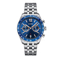 Aravis Dual Timer Watch Steel, Blue, Silver Colour