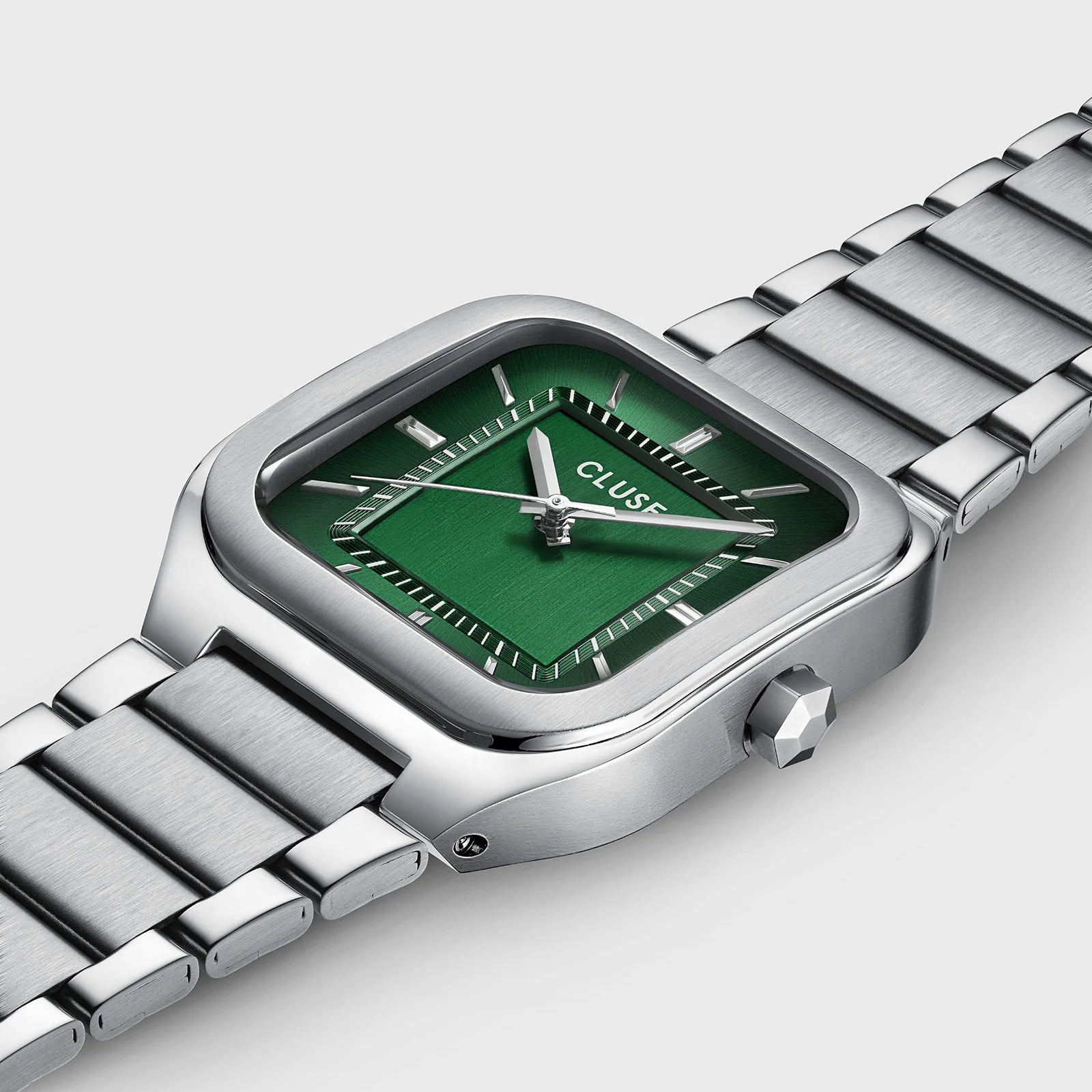 Cluse Quadrus Green/Steel watch CW25702