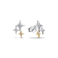 Stars sterling silver and 14k gold-plated stud ear 265050C01