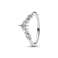Tiara star platinum-plated ring with clear cubic z 134946C01-54