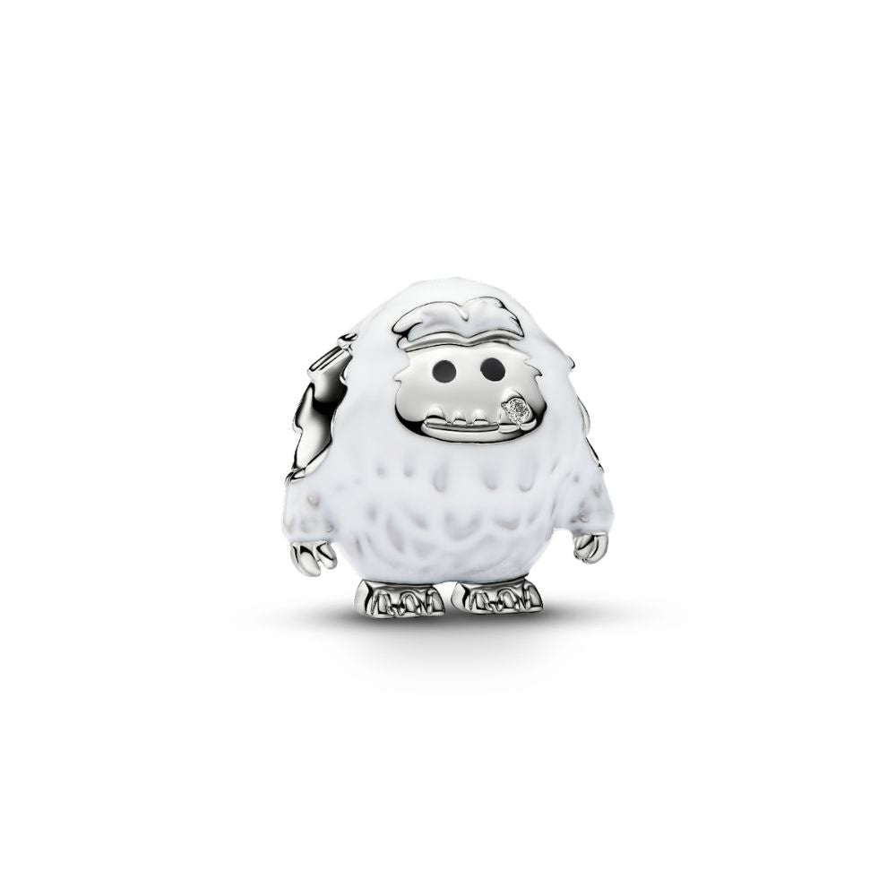Yeti platinum-plated charm with clear cubic zircon 735058C01