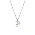 Stars sterling silver and 14k gold-plated pendant 365051C01-50