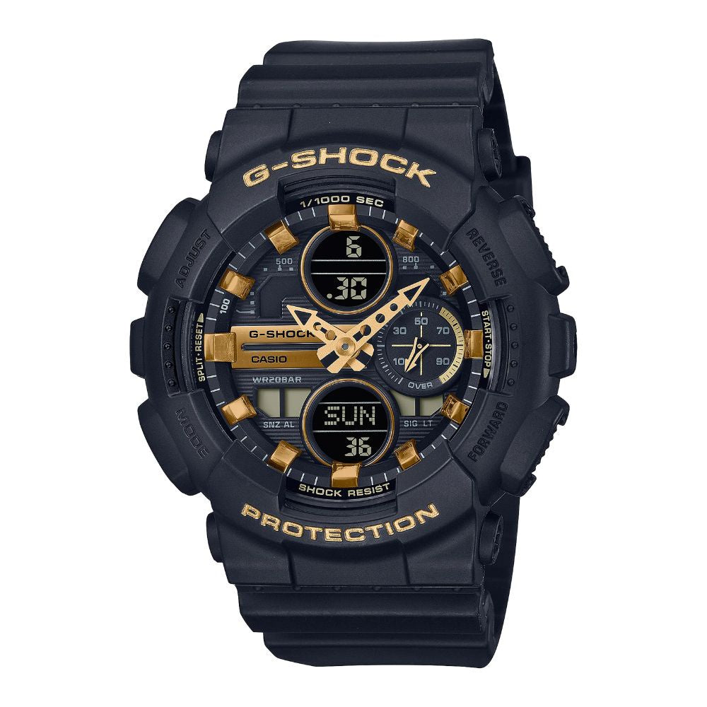 G Shock Duo Mid Size, Black Resin Band GMAS140M-1A