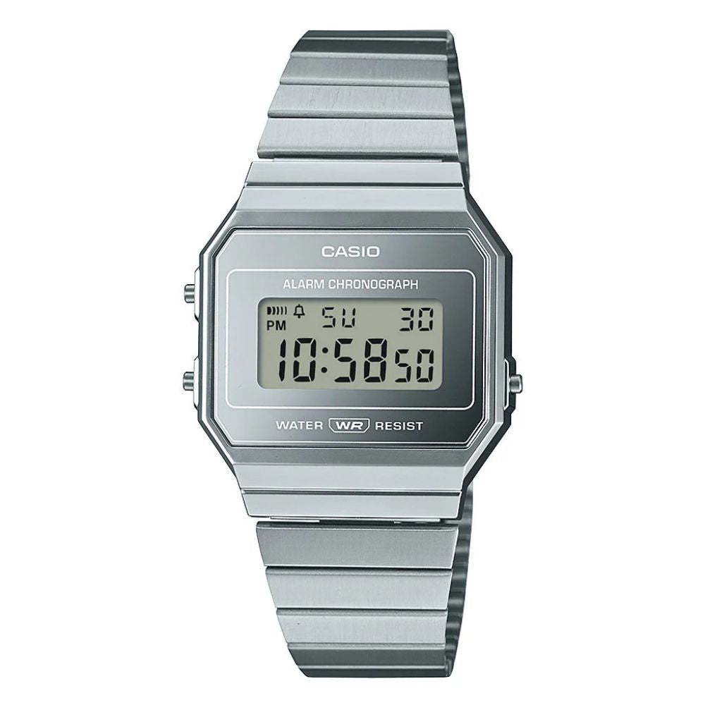 Casio Digi Vintage, Chrome Plated Band A700WEV-7A