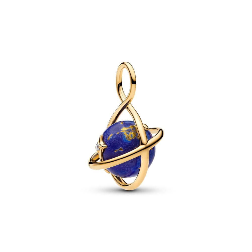 Spinning planet 14k gold-plated dangle with imitat 765032C01
