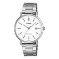 Casio Analogue, White Dial, Stainless Steel MTP-VT05D-7E