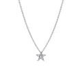 Star Sterling silver pendant necklace with clear c 395078C01-45