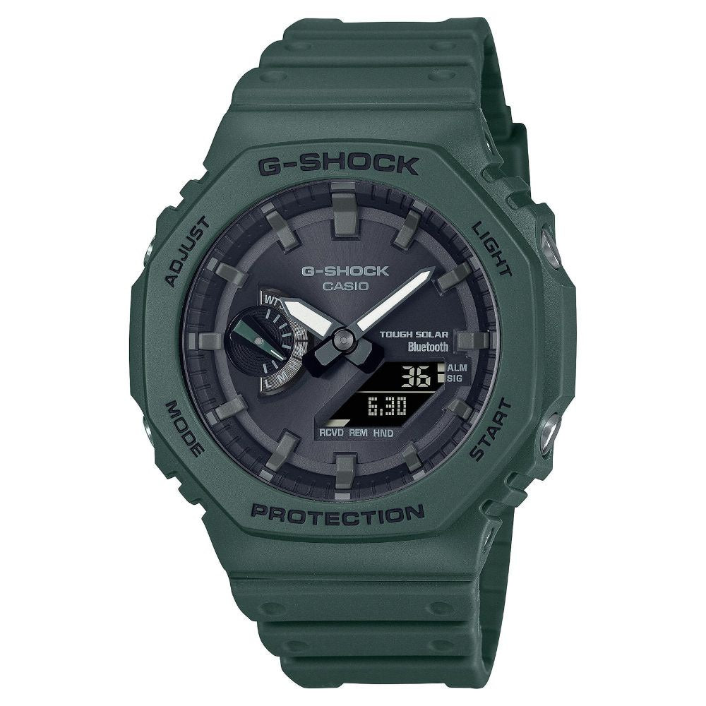 Casio G Shock Duo Bluetooth, Green Resin Band GAB2100-3A