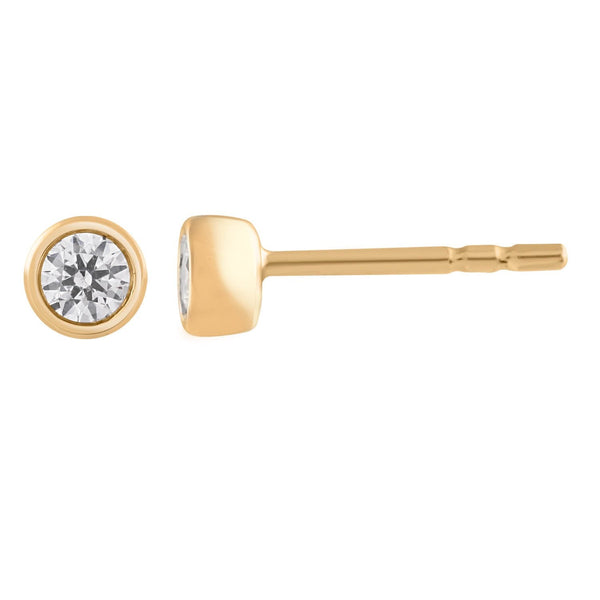 9ct Yellow Gold 0.15ct Diamond Stud Earrings