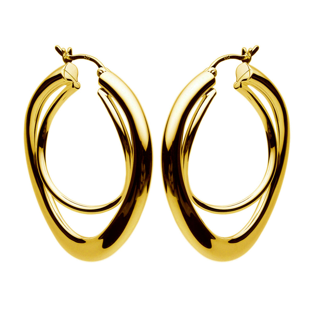 NAJO Strudel Hoop - Yellow gold Plated E2782