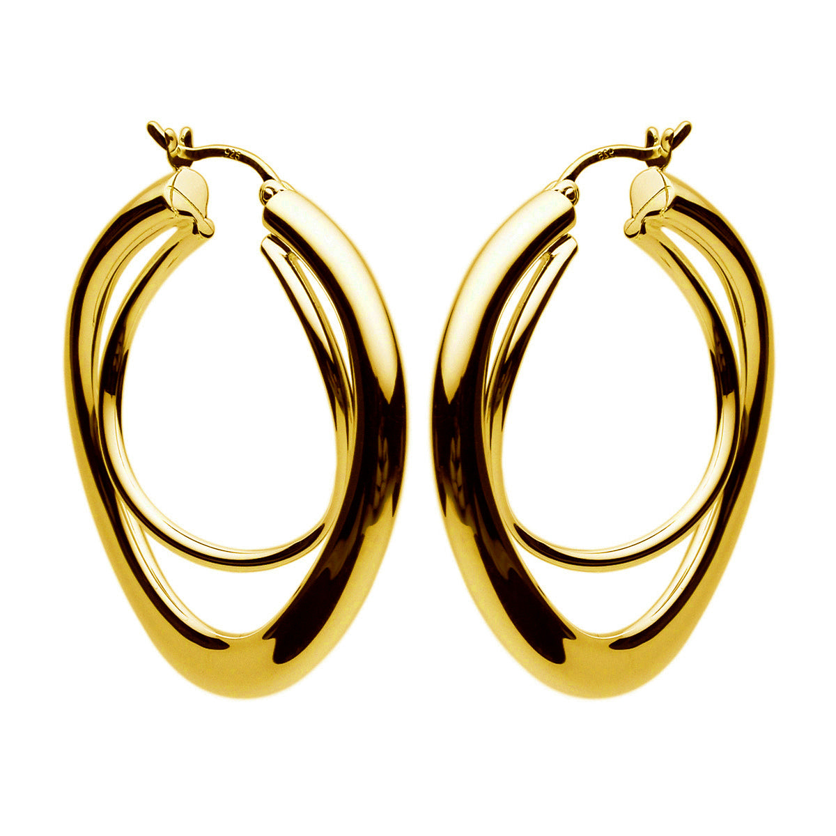 NAJO Strudel Hoop - Yellow gold Plated E2782