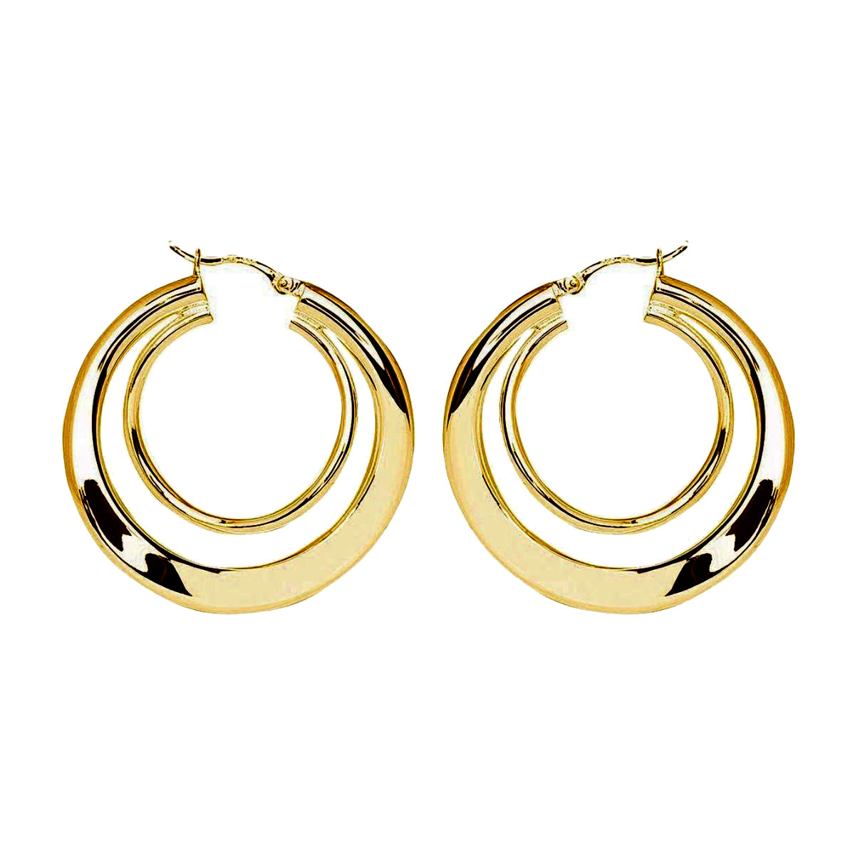 NAJO Strudel Hoop - Yellow gold Plated E2782