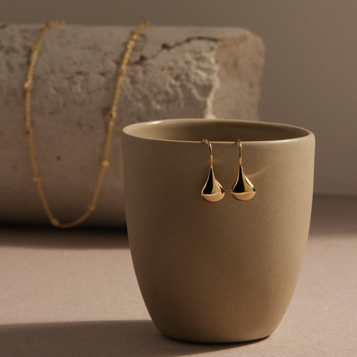 NAJO Baby Tears Earring - Yellow Gold Plated